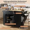 Wyspa kuchenna na kółkach z wózkiem do serwowania Merax, Podgląd zdjęcia produktu 5