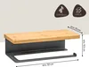 Porte-rouleau de cuisine eluno avec tablette en bambou pour Voir les images du produit 7
