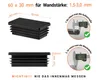 Lamellenstopfen rechteckig 60x30 mm Schwarz 5 Stück Produktbild-Vorschau 2