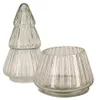 Clayre & Eef Skleněný vánoční stromek Ø 11x21 cm Náhled obrázku produktu 2
