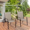COSTWAY 2er Set Gartenstühle mit Armlehnen, Terrassenstühle Produktbild-Vorschau 2