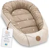 Baby Nestchen Neugeborene Kokon Nest tragbar 90x50 cm Beige Produktbild-Vorschau 1