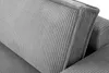 A close-up view of a grey corduroy sofa cushion. Produktbild-Vorschau