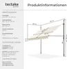 tectake® Klemmmarkise mit Handkurbel einfache Montage Produktbild-Vorschau 5