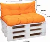 Palettenkissen Set Orange – Sitzkissen 120×60 cm & Produktbild-Vorschau 2