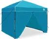 Schlichtes Pop-up Pavillon Zelt Blau 250 x 250 cm Stoff - Produktbild-Vorschau 2