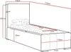 Jednolůžková čalouněná postel 100x200 EMPORIA - ocelová Náhled obrázku produktu 4
