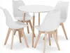 Set da pranzo 1+4, tavolo KAMI 80x80 bianco + sedia BALI Anteprima dell’immagine prodotto 1