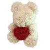 Cremefarbener Teddybär mit rotem Herz - 40 cm + Produktbild-Vorschau 13