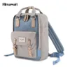 Himawari dámský batoh na notebook béžový a modrý 38x28x15 Náhled obrázku produktu 1