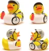 Badeente Radrennfahrer weiß Vinyl 8 cm Produktbild-Vorschau 9