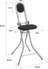 A diagram of a folding stool with dimensions indicated. Anteprima dell’immagine prodotto