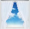 Gardinenset Blumen Rosa 140x120 cm – Satin Bistrogardine Produktbild-Vorschau 1