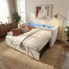 LVHOM Tagesbett ausziehbar 90/180x190cm mit Stauraum und Produktbild-Vorschau 1