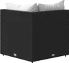 vidaXL Garten-Ecksofa mit Kissen Schwarz Poly Rattan Produktbild-Vorschau 5