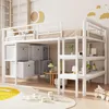 Flieks Etagenbett 90x200cm mit Schubladen und Regal, Produktbild-Vorschau 1
