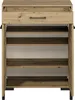 An open shoe cabinet with multiple shelves and a drawer. Náhled obrázku produktu