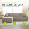 Juskys Sofa Coredo - Taupe, moderne Couch aus Cord mit Produktbild-Vorschau 2