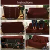 Velvet Plüsch Schonbezug Sofa, rutschfeste Stretch Produktbild-Vorschau 8
