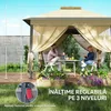Outsunny Pavillon 3,3x3,3m, wasserabweisend Stabil Produktbild-Vorschau 6