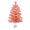 A small, pink artificial Christmas tree on a white background. Anteprima dell’immagine prodotto