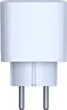 A white smart plug with two prongs for electrical connection. Voir les images du produit