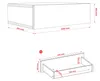 Table de chevet suspendue avec tiroir, façade lisse, Voir les images du produit 6