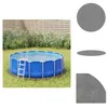 vidaXL Pool-Bodentuch Hellgrau Ø244 cm Polyester Geotextil Produktbild-Vorschau 1