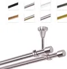 A collage of different colored curtain rods and a close-up of a double curtain rod system mounted to a ceiling. Anteprima dell’immagine prodotto
