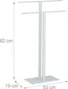 Relaxdays Handtuchständer, 2-armig, Metall, HxBxT: 82 x 50 Produktbild-Vorschau 4