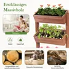 A collage of images showcasing a tiered wooden planter box, a family reading, and details of wood craftsmanship. Náhled obrázku produktu