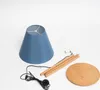 Lucande Stehleuchte Jinda, blau, Holz, Stoff, 160 cm, E27 Produktbild-Vorschau 8