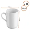 Kaffeebecher gerade mit Henkel 200 ml aus Porzellan in weiß Produktbild-Vorschau 3