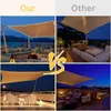 Voile d'ombrage étanche 3x4m avec guirlande lumineuse Voir les images du produit 6