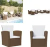 vidaXL 8 tlg. Garten Lounge Set mit Kissen Poly Rattan Produktbild-Vorschau 1