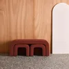 sweeek - Bank und Satzhocker Bouclé - Terracotta Produktbild-Vorschau 4