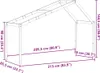 vidaXL Stříška na dětskou postýlku bílá 213x85,5x144,5 cm z Náhled obrázku produktu 8