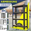 2er-Set Ablageböden, Schwerlast, schwarz, 175 kg pro Boden, Produktbild-Vorschau 10