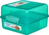A green Sistema lunch box with compartments. Podgląd zdjęcia produktu