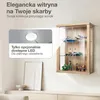 K-Möbel szklana witryna ścienna bukowa (80x60x25 cm) z 2 Podgląd zdjęcia produktu 4