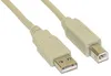 InLine USB 2.0 Kabel, A an B, beige, 1,8m, bulk, 1,8 m, USB Produktbild-Vorschau 3