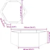vidaXL Sadzarka antracytowa sześciokątna 138x120x45 stalowa Podgląd zdjęcia produktu 6