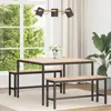 vidaXL Jedálenský stôl prírodný 110 x 110 x 75 cm z Náhľad obrázku produktu 2