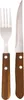 A fork and a knife with wooden handles are shown side-by-side against a white background. Produktbild-Vorschau