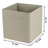 Aufbewahrungsbox Textil, beige 31x31x31cm Produktbild-Vorschau 2