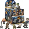 A display box of Jurassic World Funko Mystery Minis vinyl figures, with several figures arranged around the box. Voir les images du produit