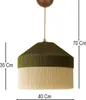 Opviq, Ivernia, lustre, vert, PLASTIQUE, 40 x 40 x 35-70 cm Voir les images du produit 4