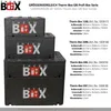 A comparison of different sizes of Therm-Box GN Profi boxes, with text detailing their dimensions and volumes. Produktbild-Vorschau