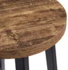 A close-up view of the wooden seat of a bar stool with black metal legs visible at the bottom. Produktbild-Vorschau