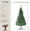 A product information graphic for a Christmas tree, showing dimensions and specifications, with a small image of Santa carrying a tree. Produktbild-Vorschau